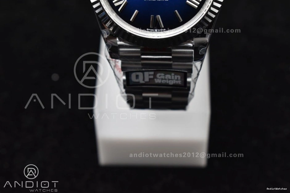 A2836 SS (Gain 40 Steel Black 724 on Edition Bracelet Blue Best Practical 904L Weight) DayDate V4 President Dial QF 1009